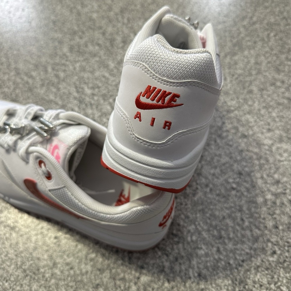 Nike Air Max 1 PRM Valentine's Day Mens Size 10.5 HV2303-100 White Red Sneakers - Picture 5 of 7